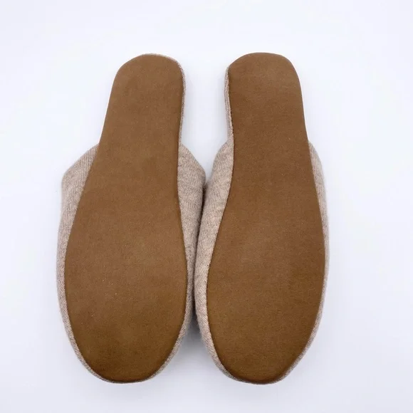 NakedCashmere Love Mule Slipper In Oat Large 9/10 NWT